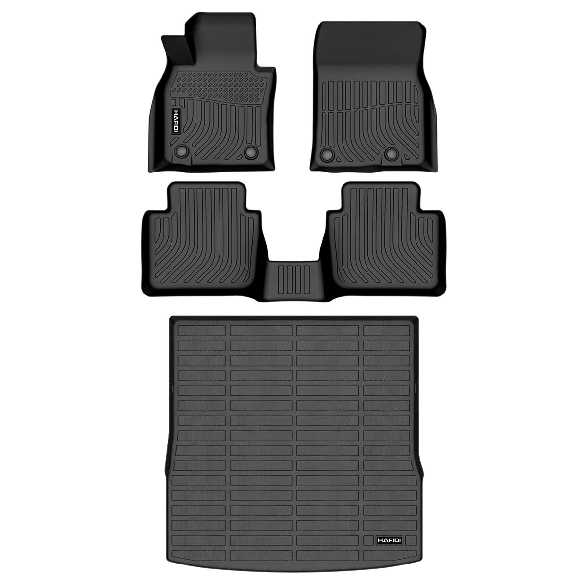 HAFIDI® Floor Mats & Cargo Liner Set Fit for 2023-2027 Kia NIRO & NIRO Hybrid (Not for NIRO EV &NIRO PHEV) All Weather Protection TPE Anti-Slip Floor Liners Custom Accessories -Black