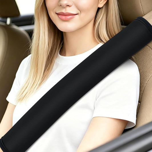 Waterproof Neoprene Car Seat Belt Cover, 19.5 Inch, Black, 1pc