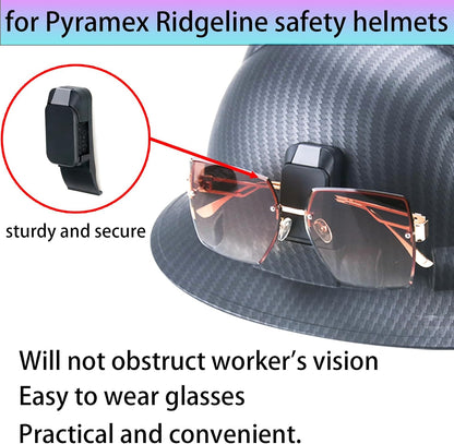 Glasses Holders for Pyramex Ridgeline Hard Hat Accessory，Sunglasses clips can be securely attached to the sun visor