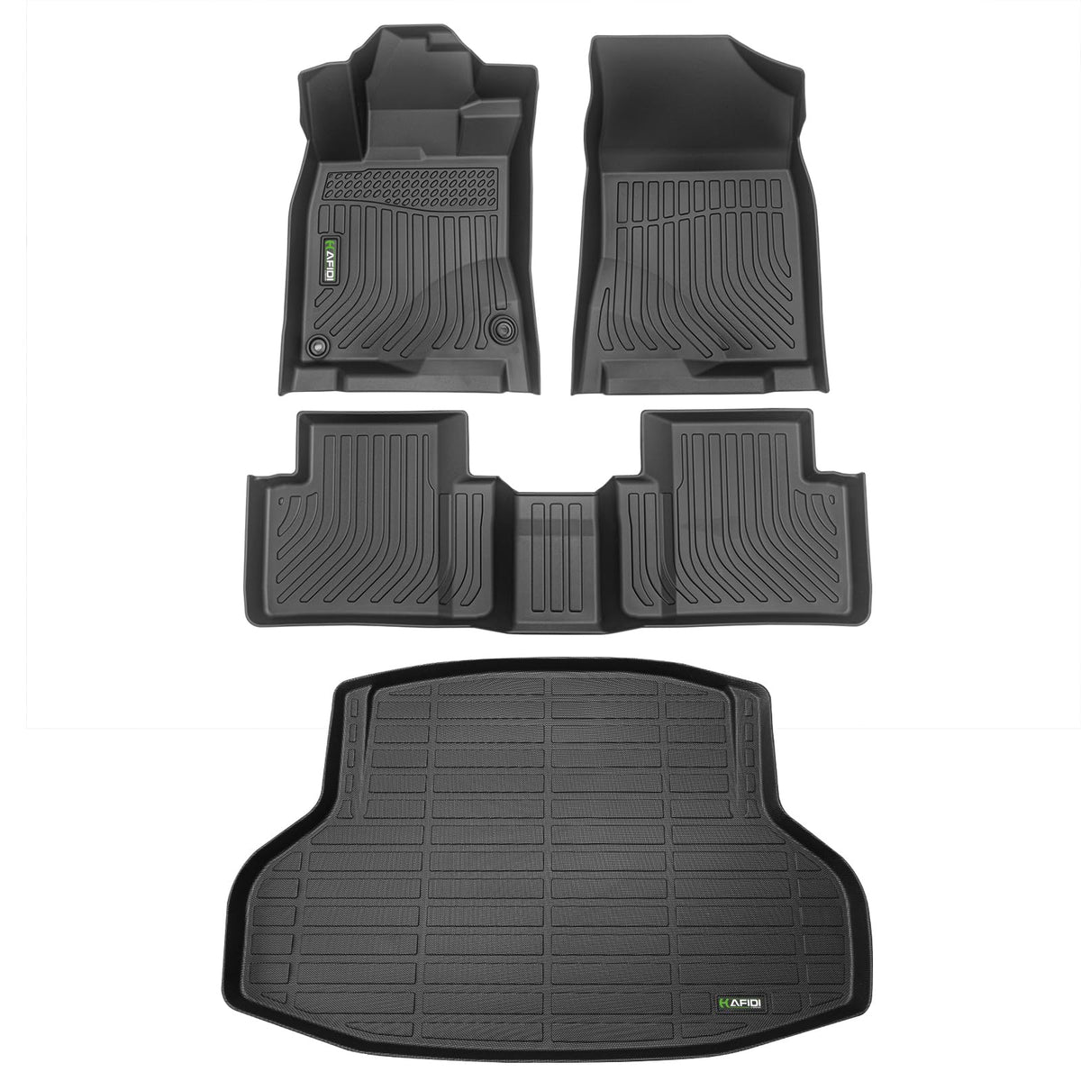 HAFIDI® Floor Mats & Cargo Liner Set Fit for 2023-2027 Kia NIRO & NIRO Hybrid (Not for NIRO EV &NIRO PHEV) All Weather Protection TPE Anti-Slip Floor Liners Custom Accessories -Black