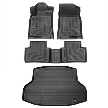 HAFIDI® Floor Mats & Cargo Liner Set Fit for 2023-2027 Kia NIRO & NIRO Hybrid (Not for NIRO EV &NIRO PHEV) All Weather Protection TPE Anti-Slip Floor Liners Custom Accessories -Black