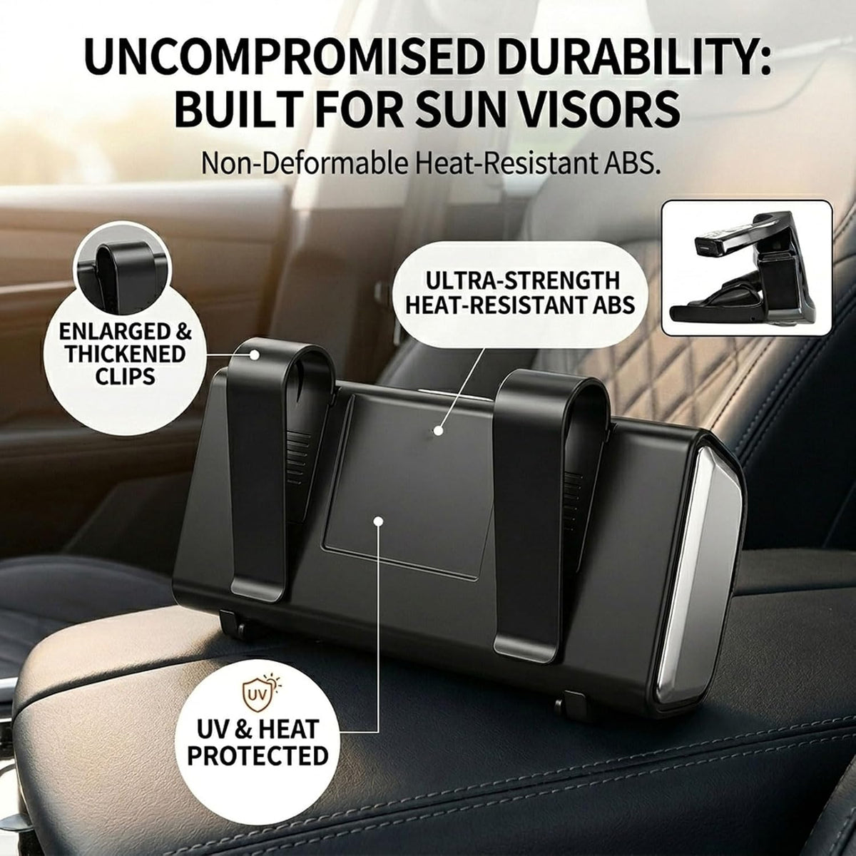 Car Eyeglasses Storage Case,Beige Anti-Scratch Sunglasses Holder