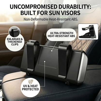 Car Eyeglasses Storage Case,Beige Anti-Scratch Sunglasses Holder