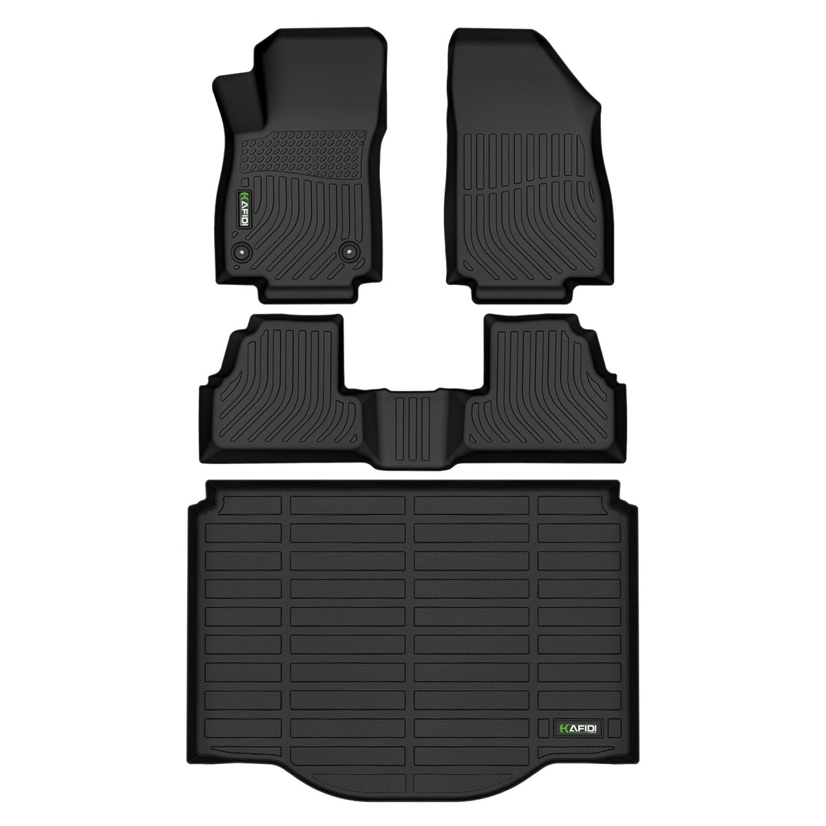 HAFIDI® Floor Mats & Cargo Liner Set Fit for 2023-2027 Kia NIRO & NIRO Hybrid (Not for NIRO EV &NIRO PHEV) All Weather Protection TPE Anti-Slip Floor Liners Custom Accessories -Black
