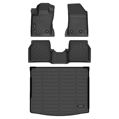 HAFIDI® Floor Mats & Cargo Liner Set Fit for 2023-2027 Kia NIRO & NIRO Hybrid (Not for NIRO EV &NIRO PHEV) All Weather Protection TPE Anti-Slip Floor Liners Custom Accessories -Black