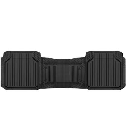 CAR PASS Heavy Duty Rubber Floor Mats for Car, Waterproof All Weather Car Floor Mats, Universal Trim-to-Fit for SUV Truck Sedans Vans, Automotive Floor Mats 3 piece car mats Full Set, Solid Black