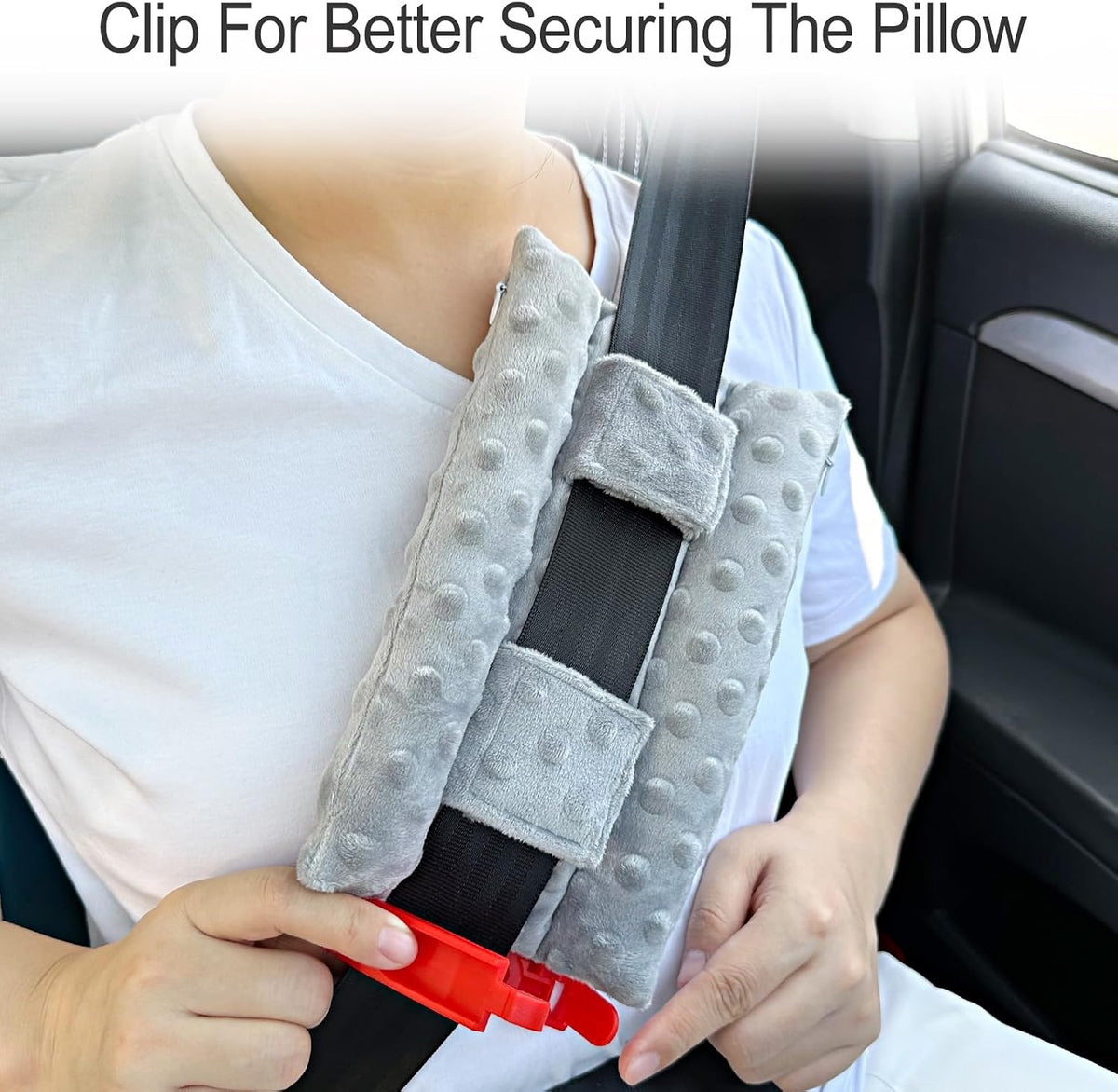 Chemo Port Pillows for Patients Seatbelt, Chemo Port Protector Pacemaker Seat Belt Cushion, Chemotherapy Must Haves Chemo Gifts Men Women Cancer, Minky Dot Gray