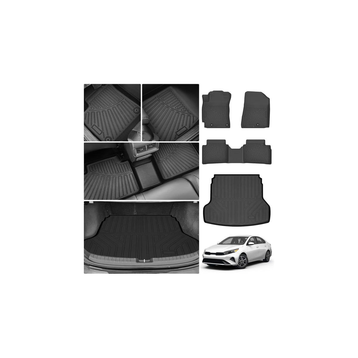 Cartist Floor Mats Fit for Honda HR-V HRV 2023 2024 2025 2026 (Include Hybrid) All Weather Floor Liners Front & 2nd Row Floor Mat for HRV Heavy Duty