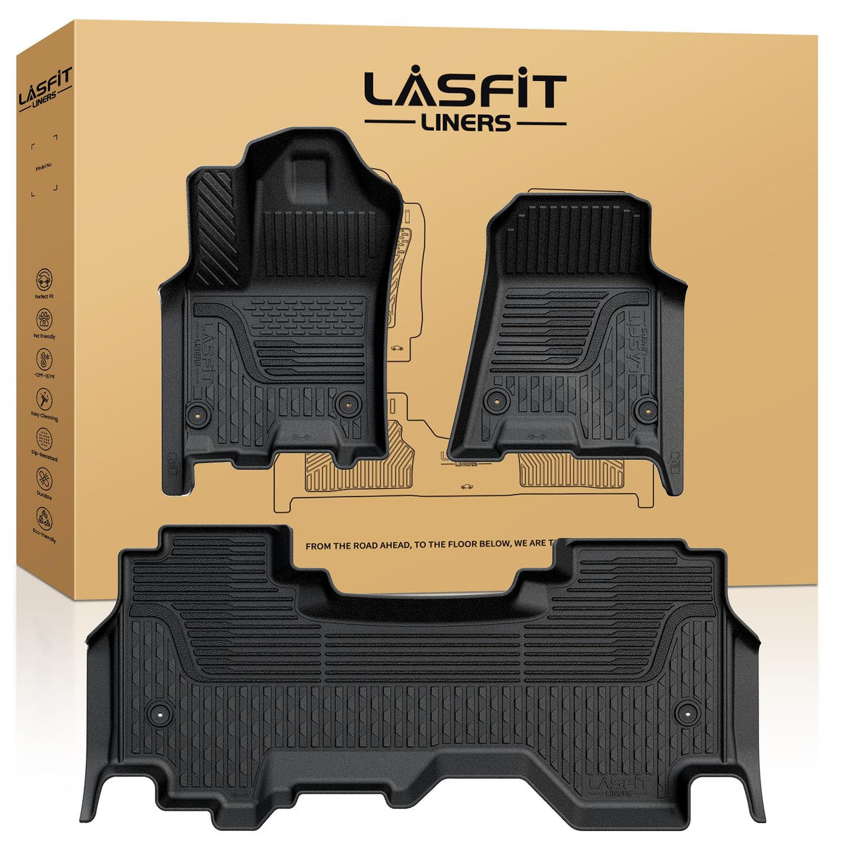 LASFIT Floor Mats for RAM 2500/3500 Crew Cab 2019-2026 2027 Bucket Seat