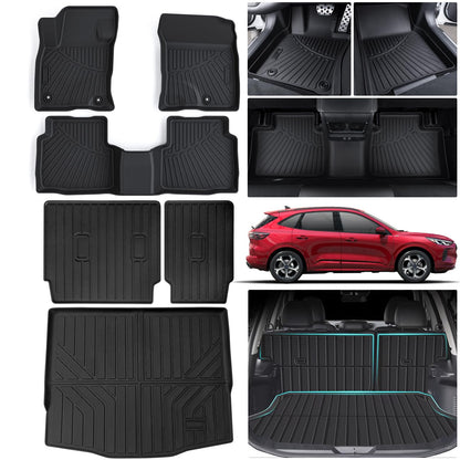 Floor Mats & Trunk Mat for 2012-2017 Chevy Equinox/GMC Terrain,TPE All Weather Protection 2 Rows Car Floor Liners with Cargo Liners for Chevrolet Equinox Accessories