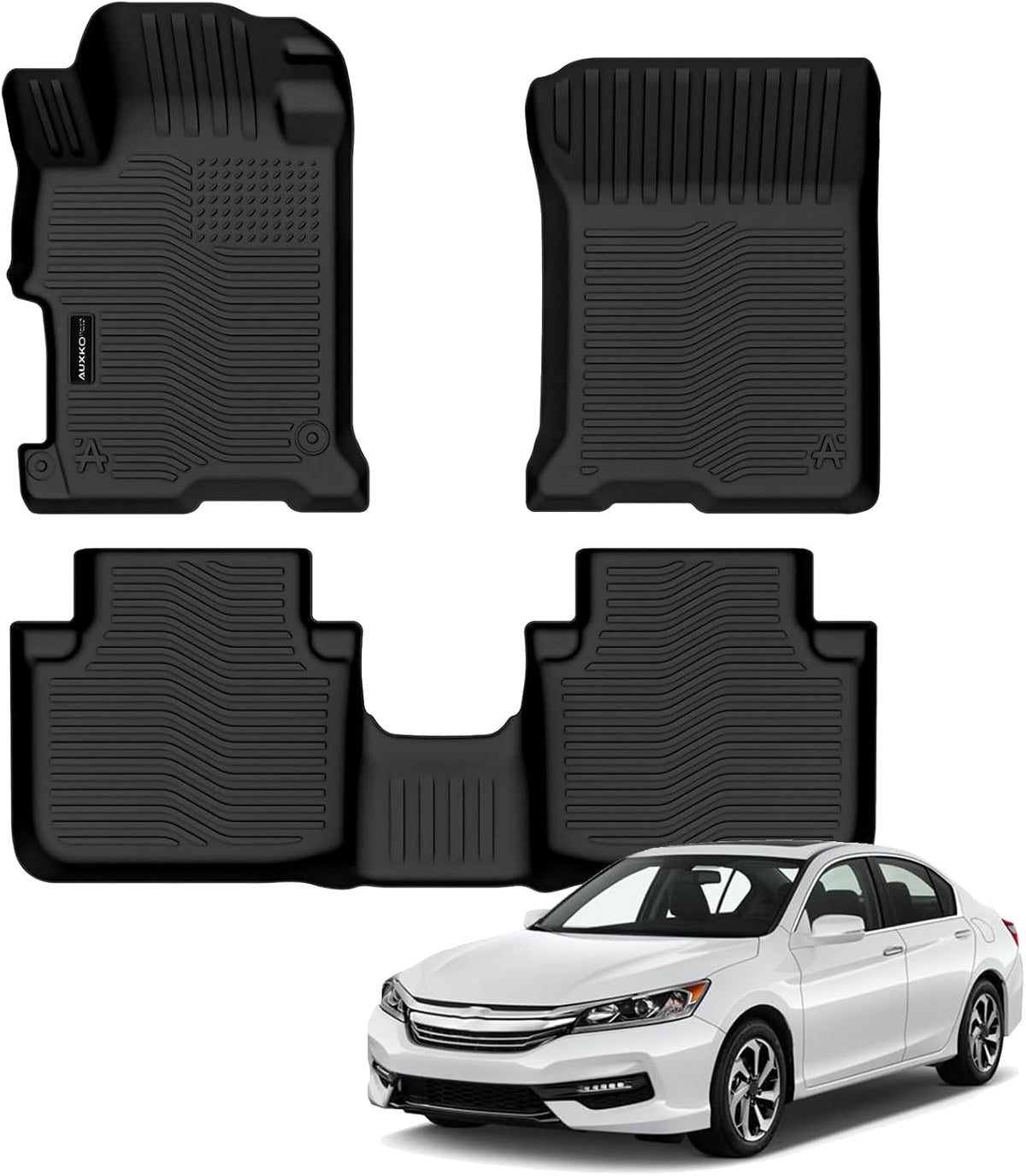 AUXKO All Weather Floor Mats for Honda Accord Sedan 2013-2017