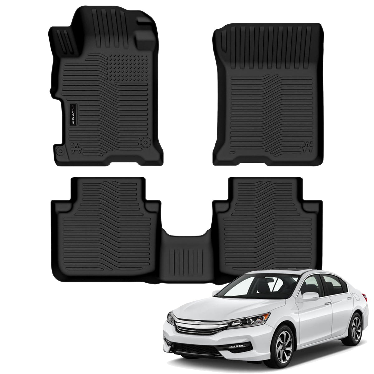 AUXKO All Weather Floor Mats for Honda Accord Sedan 2013-2017