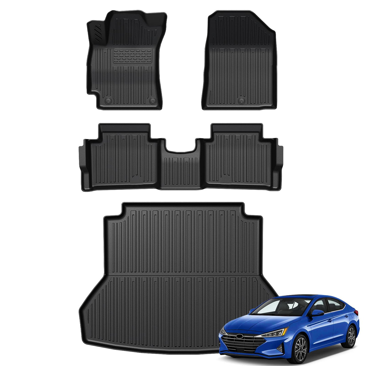 Floor Mats for 2024-2027 Hyundai Santa Fe 6/7-Seat Accessories