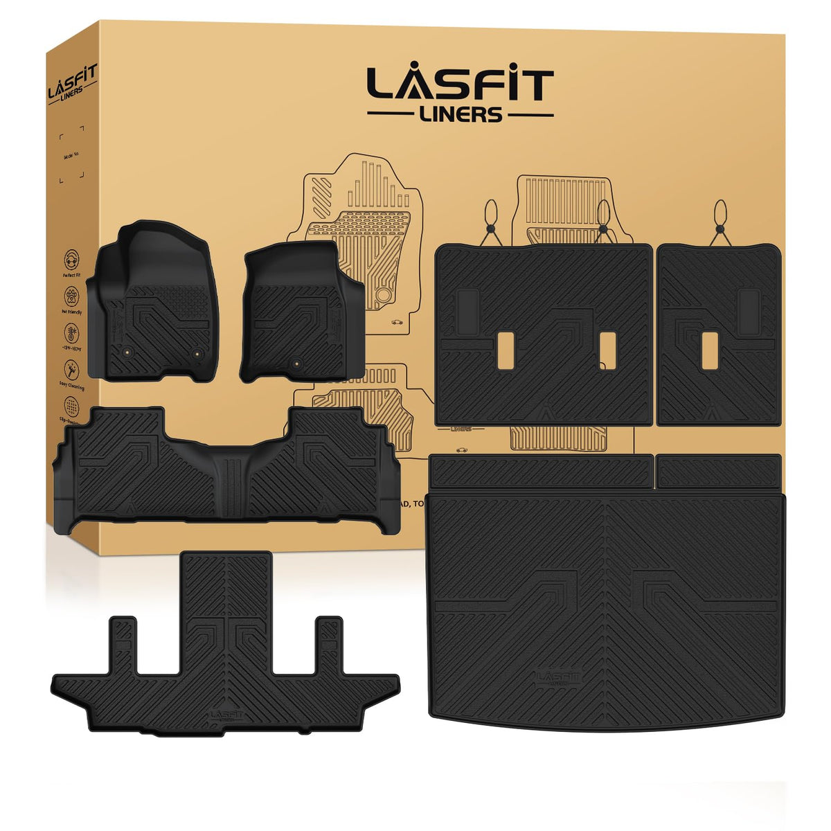 LASFIT Floor Mats for Chevy Equinox/GMC Terrain 2026 2025 2027(Gas Only)