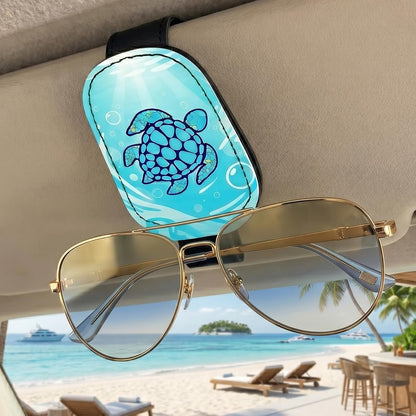 Ocean Turtle Car Sunglasses Holder Universal Magnetic Visor Accessories