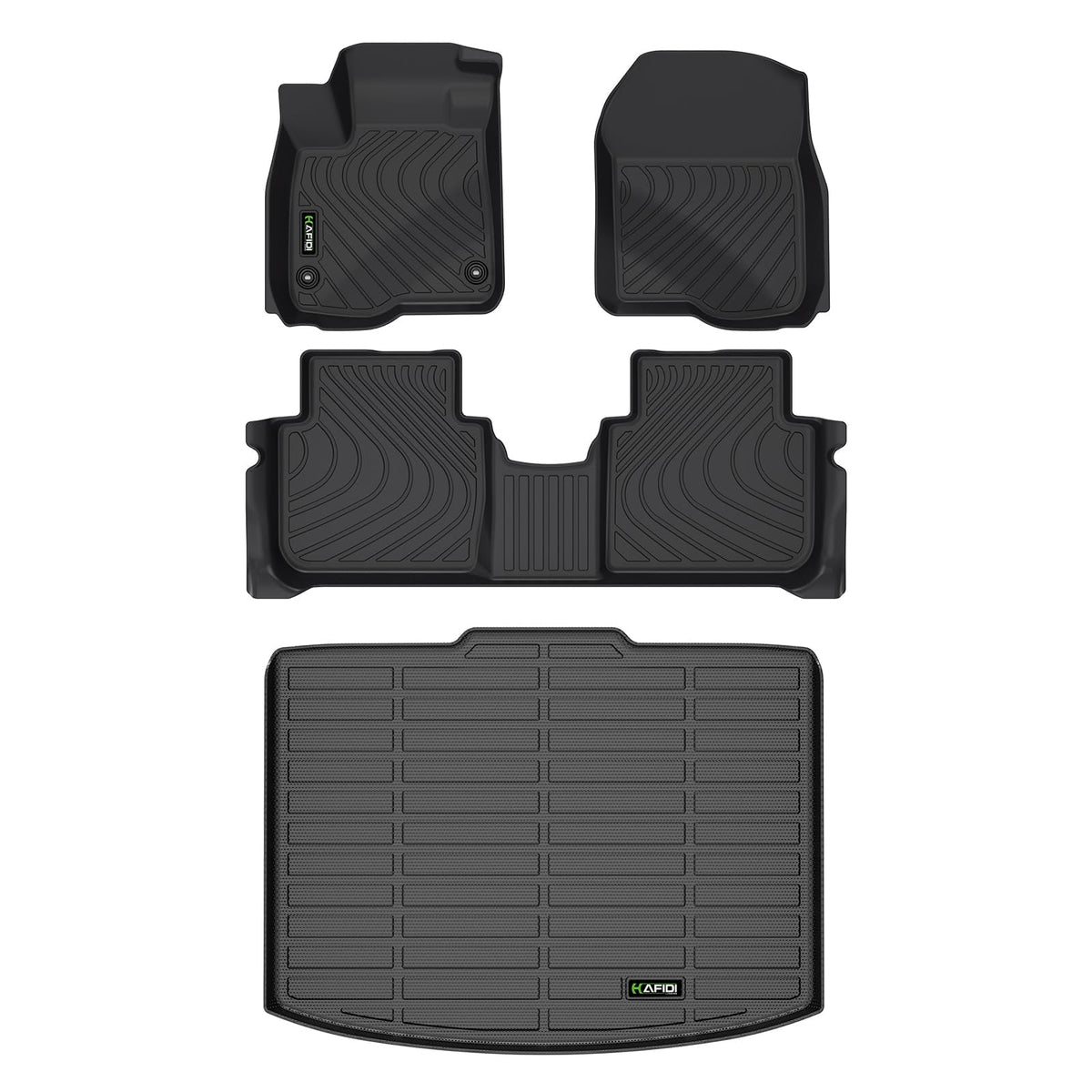 HAFIDI® Floor Mats & Cargo Liner Set Fit for 2023-2027 Kia NIRO & NIRO Hybrid (Not for NIRO EV &NIRO PHEV) All Weather Protection TPE Anti-Slip Floor Liners Custom Accessories -Black