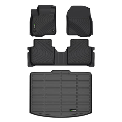 HAFIDI® Floor Mats & Cargo Liner Set Fit for 2023-2027 Kia NIRO & NIRO Hybrid (Not for NIRO EV &NIRO PHEV) All Weather Protection TPE Anti-Slip Floor Liners Custom Accessories -Black