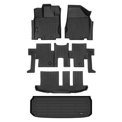 HAFIDI® Floor Mats & Cargo Liner Set Fit for 2023-2027 Kia NIRO & NIRO Hybrid (Not for NIRO EV &NIRO PHEV) All Weather Protection TPE Anti-Slip Floor Liners Custom Accessories -Black