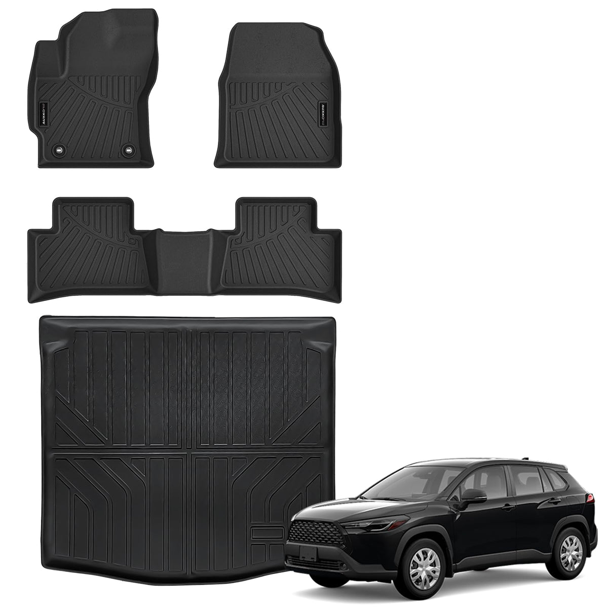 AUXKO All Weather Floor Mats for Toyota Camry 2025 2026 Include Hybrid