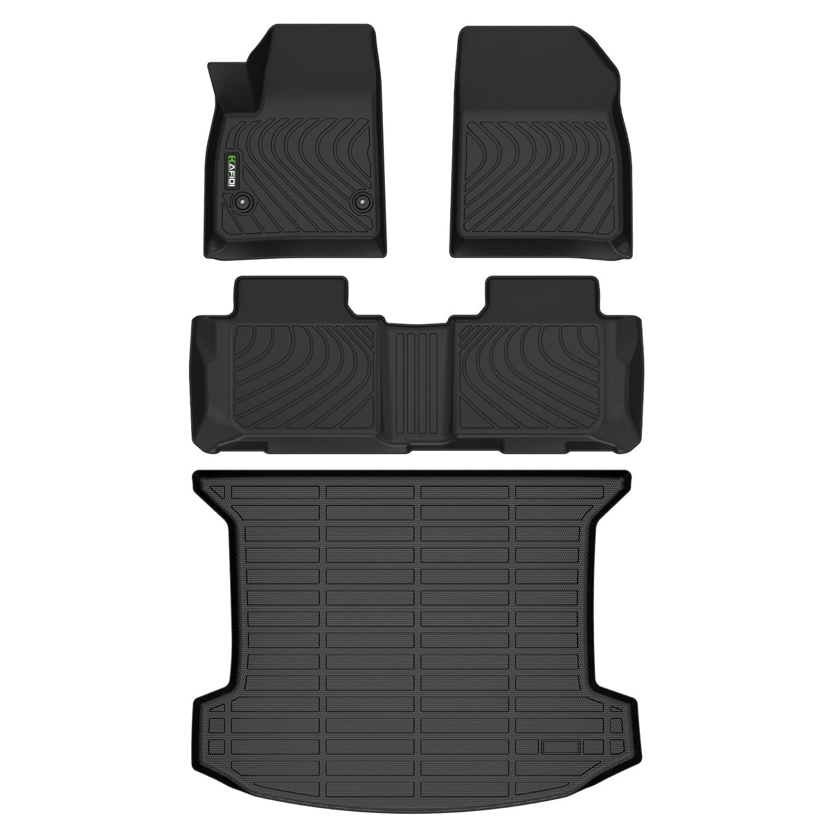 HAFIDI® Floor Mats & Cargo Liner Set Fit for 2023-2027 Kia NIRO & NIRO Hybrid (Not for NIRO EV &NIRO PHEV) All Weather Protection TPE Anti-Slip Floor Liners Custom Accessories -Black
