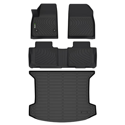 HAFIDI® Floor Mats & Cargo Liner Set Fit for 2023-2027 Kia NIRO & NIRO Hybrid (Not for NIRO EV &NIRO PHEV) All Weather Protection TPE Anti-Slip Floor Liners Custom Accessories -Black