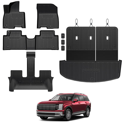 Floor Mats for 2024-2027 Hyundai Santa Fe 6/7-Seat Accessories