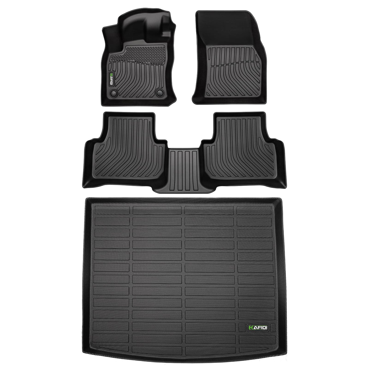 HAFIDI® Floor Mats & Cargo Liner Set Fit for 2023-2027 Kia NIRO & NIRO Hybrid (Not for NIRO EV &NIRO PHEV) All Weather Protection TPE Anti-Slip Floor Liners Custom Accessories -Black