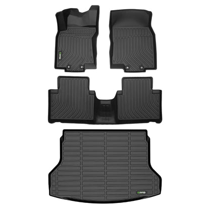 HAFIDI® Floor Mats & Cargo Liner Set Fit for 2023-2027 Kia NIRO & NIRO Hybrid (Not for NIRO EV &NIRO PHEV) All Weather Protection TPE Anti-Slip Floor Liners Custom Accessories -Black