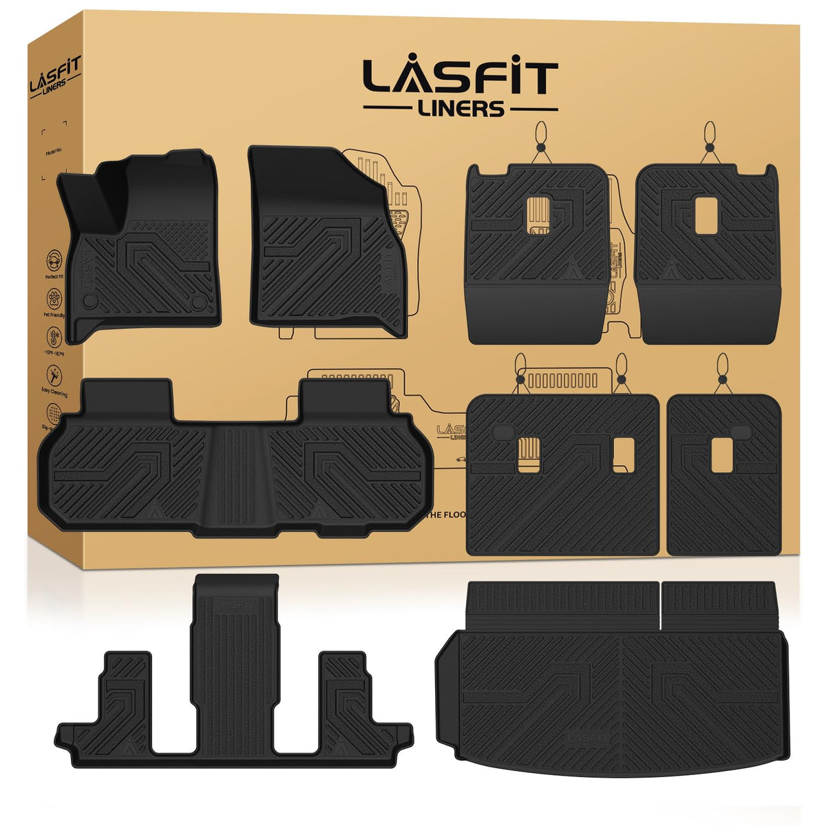 LASFIT Floor Mats for Chevy Equinox/GMC Terrain 2026 2025 2027(Gas Only)