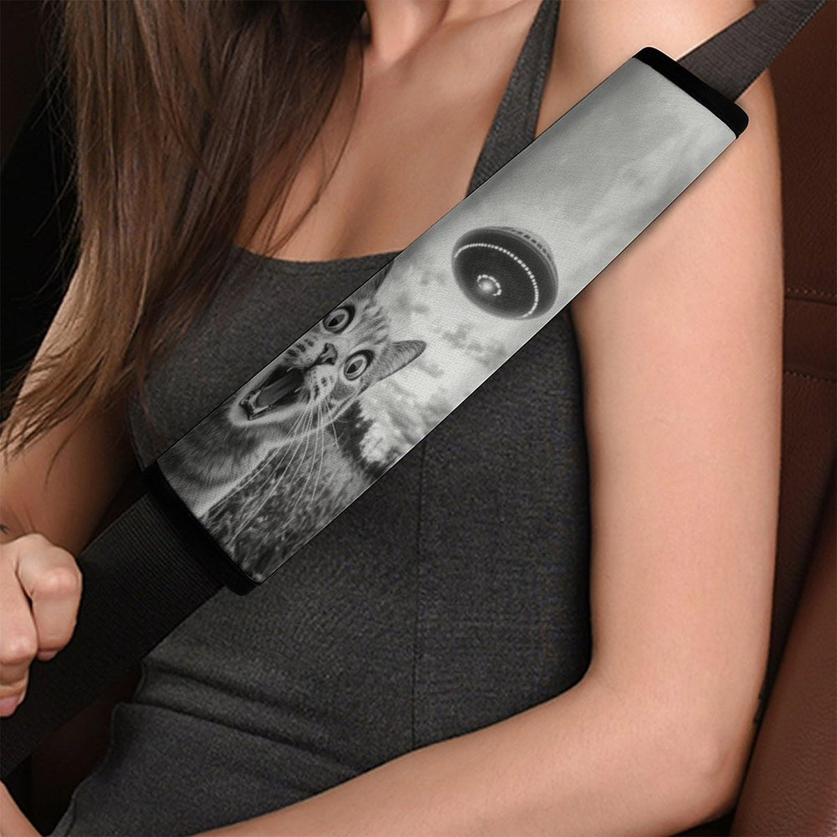 Evil Eye Angry Car Seat Neck Cover Seatbelt Shoulder Strap Pad Car Accessories Shoulder Protector for Car Seat Belt Harness Covers 2 Pack