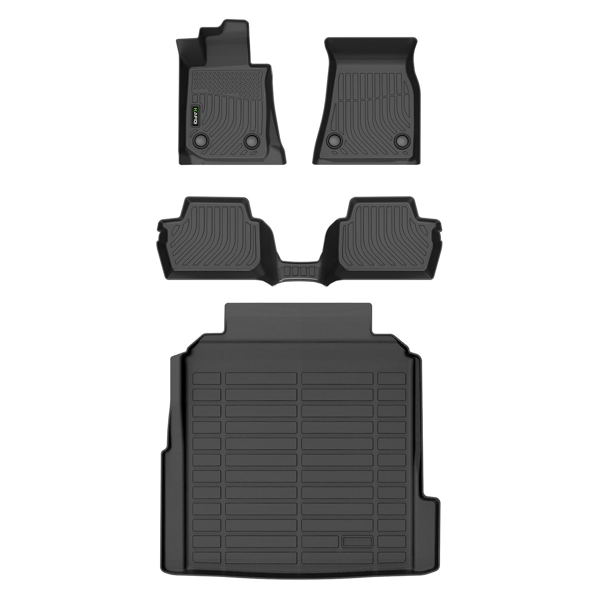 HAFIDI® Floor Mats & Cargo Liner Set Fit for 2023-2027 Kia NIRO & NIRO Hybrid (Not for NIRO EV &NIRO PHEV) All Weather Protection TPE Anti-Slip Floor Liners Custom Accessories -Black