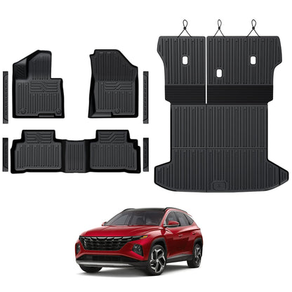 Floor Mats for 2024-2027 Hyundai Santa Fe 6/7-Seat Accessories