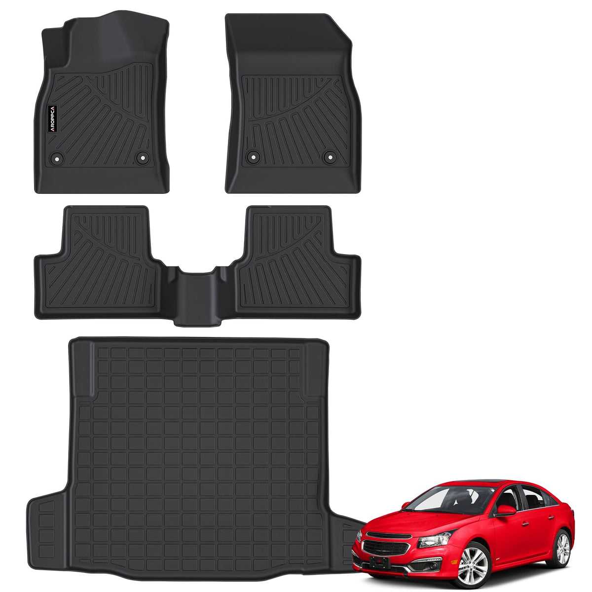 All Weather Floor Mats Full Sets for 2015-2020 Chevy Chevrolet Suburban