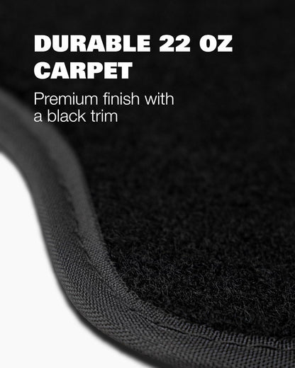 Floor Mats for Toyota Corolla 2014 2015 2016 2017 2018 2019 - Custom 3D Fit - 1st and 2nd Row Set - Rubber Anti-Slip Backing - Heavy Duty 22oz Carpet Mat - All Weather Car Liner Floormats