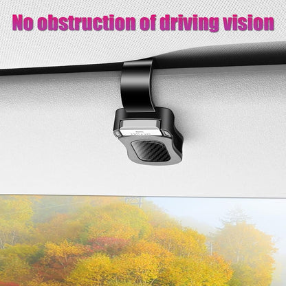 One-Handed car Sunglasses Holder, 2pack Durable Visor Sunglasses Clip, car Interior Accessories for Men and Women, Universal Silicone pad Sunglasses Holder. (Black)