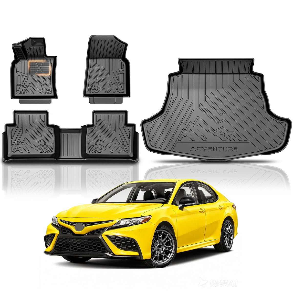 KUST Custom Fit Floor Mats for 2019-2025 2026 Nissan Altima Accessories All Weather Floor Mat Carpet Liners Front Rear 2 Row Seat Black Liner TPE