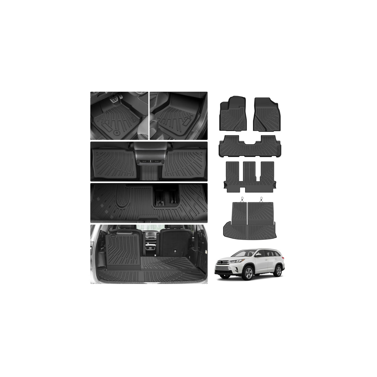 Cartist Floor Mats Fit for Honda HR-V HRV 2023 2024 2025 2026 (Include Hybrid) All Weather Floor Liners Front & 2nd Row Floor Mat for HRV Heavy Duty
