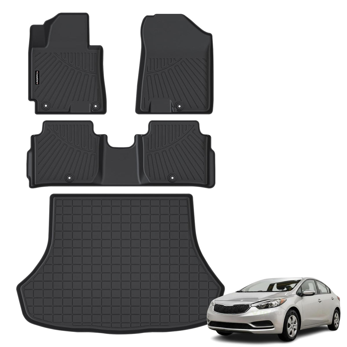 All Weather Floor Mats Full Sets for 2015-2020 Chevy Chevrolet Suburban