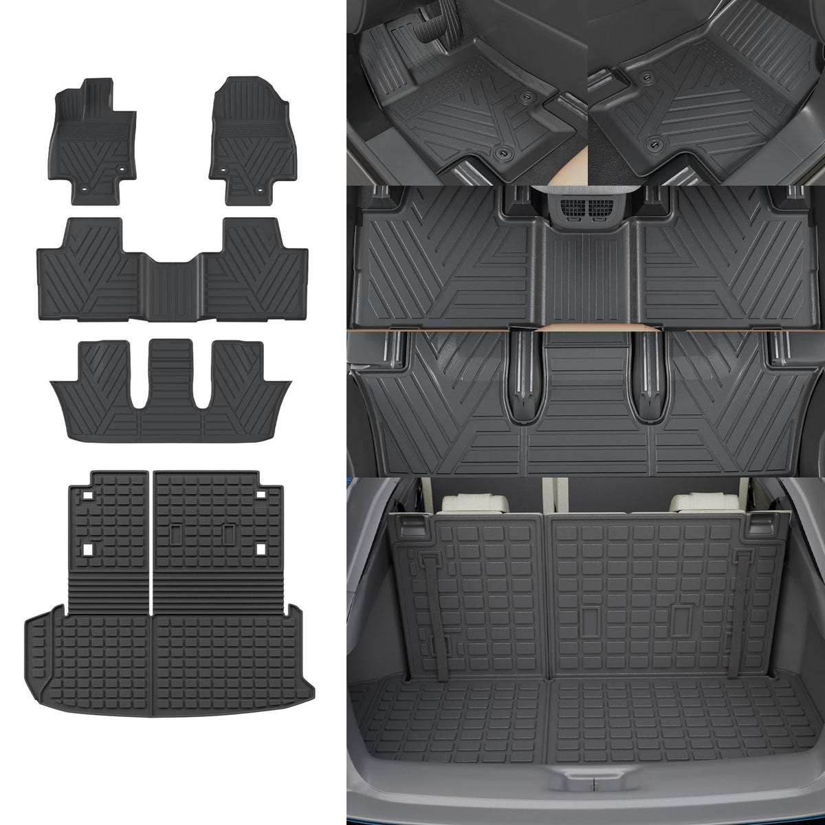 Rongtaod Floor Mats Set for 2021-2026 Kia Sorento 6&7 Seats Accessories