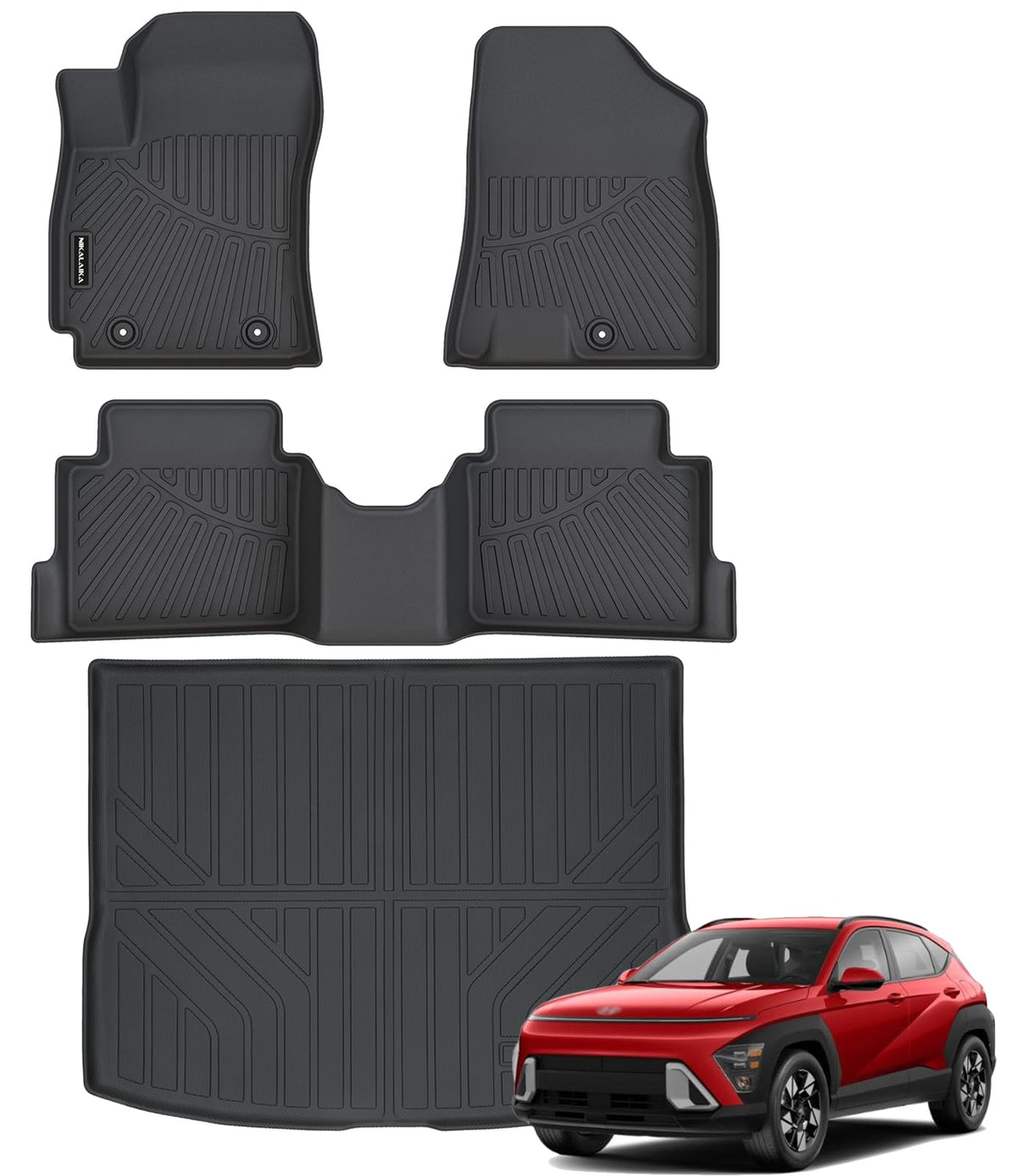 Floor Mats & Cargo Liner for 2022-2026 Jeep Wagoneer 8 Passenger (Non L/S)
