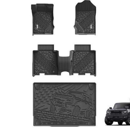 3W Floor Mats for Chevrolet Chevy Colorado/GMC Canyon Crew Cab 2023-2026