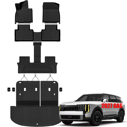 AUXKO Floor Mats Cargo Mat Backrest Mat for 2027 Kia Telluride Hybrid