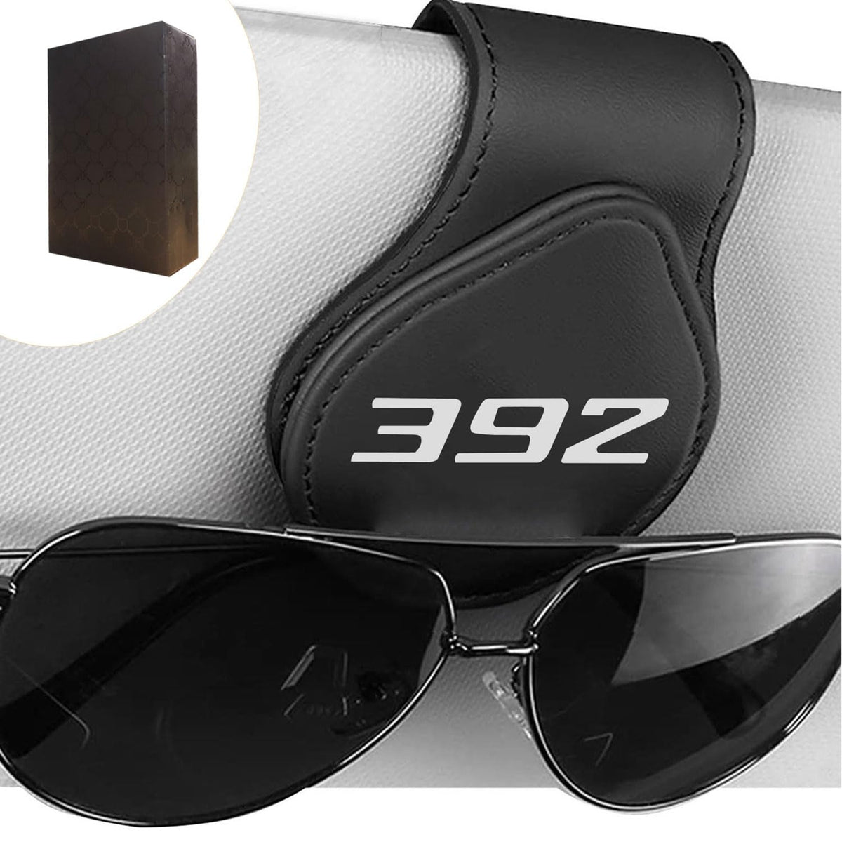 Car Sunglasses Holder for Chevy Camaro SS Car Sun Visor Leather Glasses Sunglass Clip Magnetic Eyeglass Hanger Mount Car Accessories for SS Owners