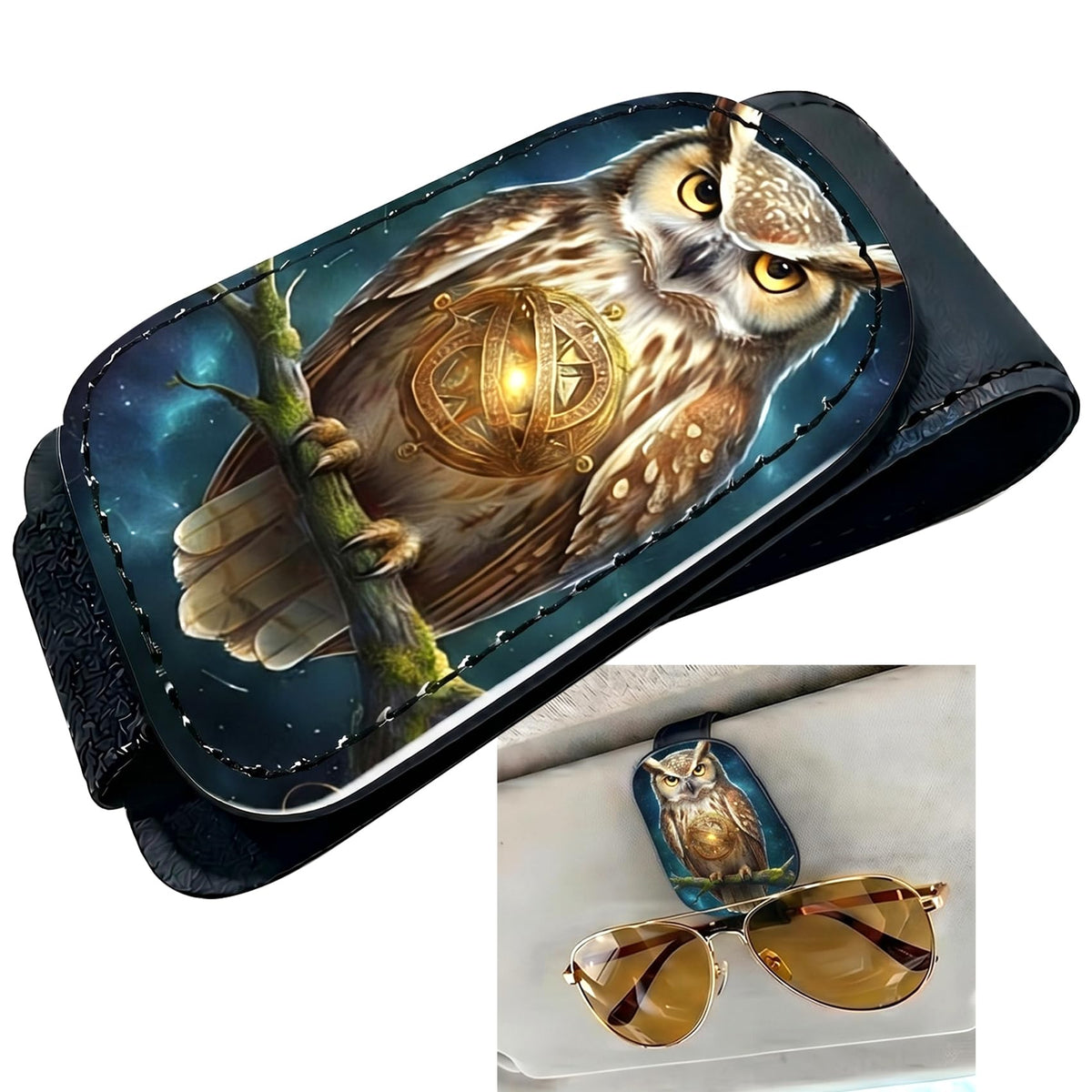 Ocean Turtle Car Sunglasses Holder Universal Magnetic Visor Accessories