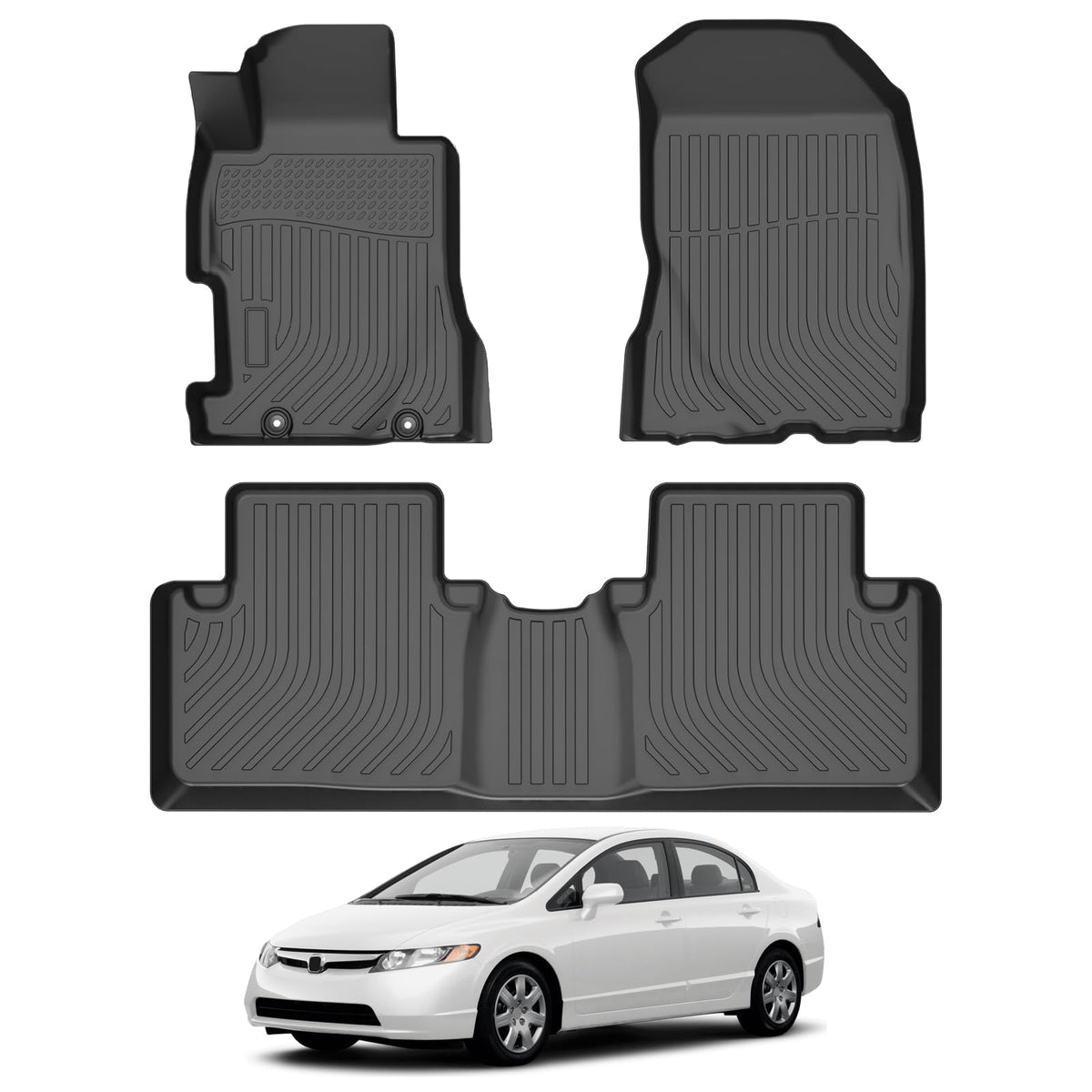 Cartist Floor Mats Fit for Honda HR-V HRV 2023 2024 2025 2026 (Include Hybrid) All Weather Floor Liners Front & 2nd Row Floor Mat for HRV Heavy Duty