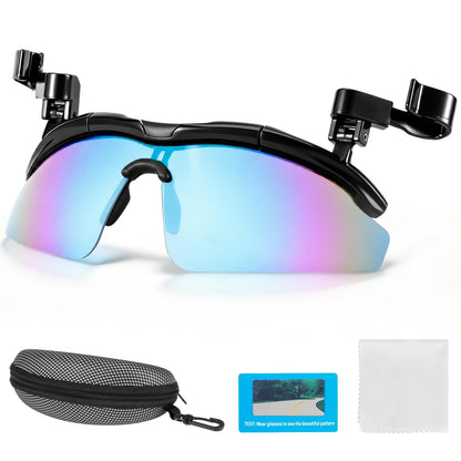 DEECOZY Outdoor Polarized Sunglasses, Fishing Cycling Traveling Flip Cover UV Protection Sunglasses That Can Clip on the Cap