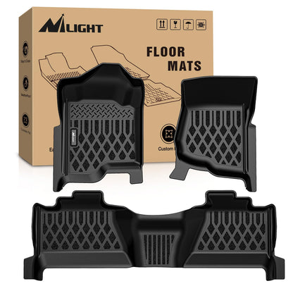 Nilight TPE Floor Mats for Chevy Silverado GMC Sierra Extended Cab