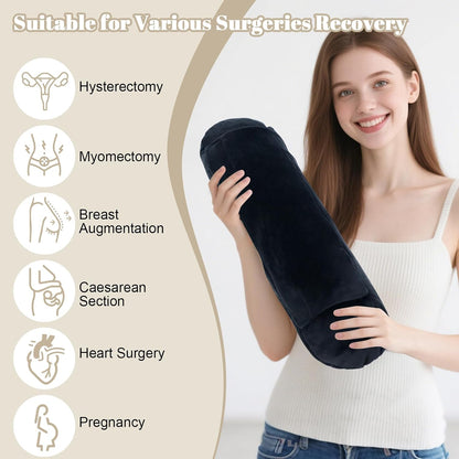 Rounded Corners Seat Belt Pillow for Post Heart Surgery