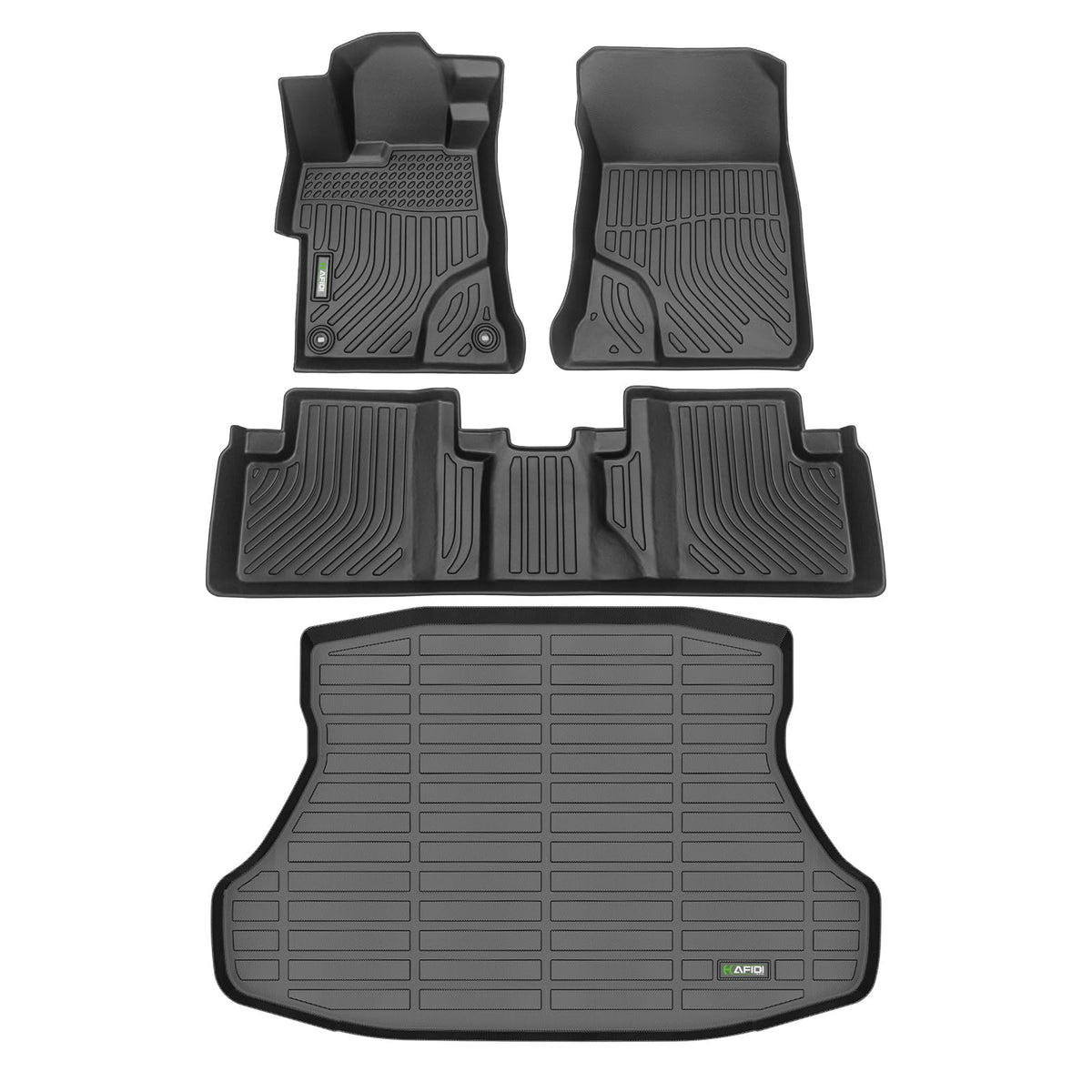 HAFIDI® Floor Mats & Cargo Liner Set Fit for 2023-2027 Kia NIRO & NIRO Hybrid (Not for NIRO EV &NIRO PHEV) All Weather Protection TPE Anti-Slip Floor Liners Custom Accessories -Black