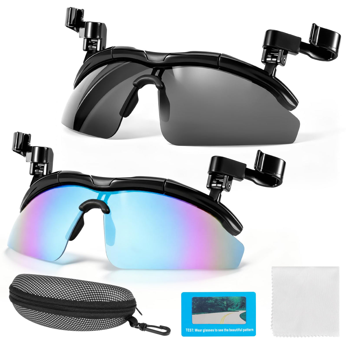 DEECOZY Outdoor Polarized Sunglasses, Fishing Cycling Traveling Flip Cover UV Protection Sunglasses That Can Clip on the Cap